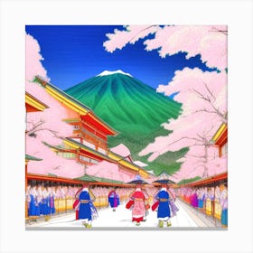 Cherry Blossoms In Kyoto 2 Canvas Print