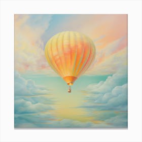 Hot Air Baloon In The Clouds Canvas Print