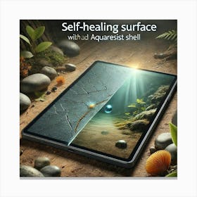 A High Tech Smart Tablet Showcasing A Self Healing Canvas Print