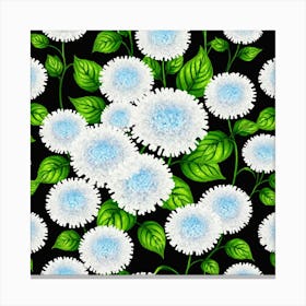 White Chrysanthemums 5 Canvas Print