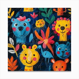 Zoo Animals Canvas Print