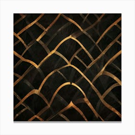 Gold And Black Abstract Background Canvas Print