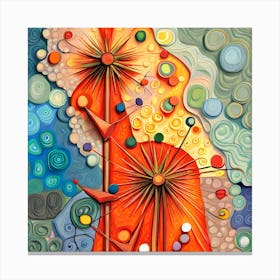 Orange Flowers Canvas Print