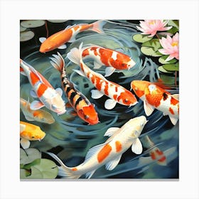 Koi Fish Painting Canvas Print