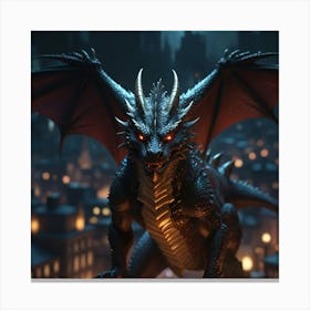 Dragon In The City Canvas Print