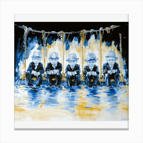 Boys In Blue Suits Canvas Print