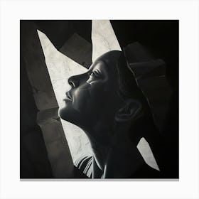 Woman In A Window Canvas Print