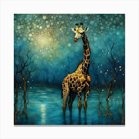 Giraffe at twilight Canvas Print