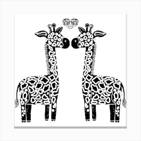 Giraffes Canvas Print