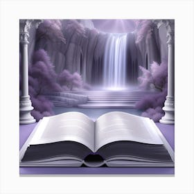 Open Book With Waterfall 4 Canvas Print