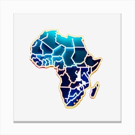 Africa Map Canvas Print