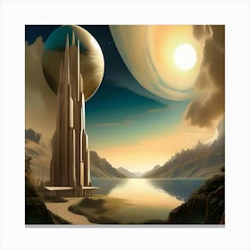 Space Tower Canvas Print