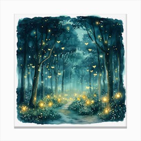 Fireflies In The Forest 1 Toile