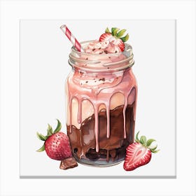 Strawberry Milkshake 32 Canvas Print