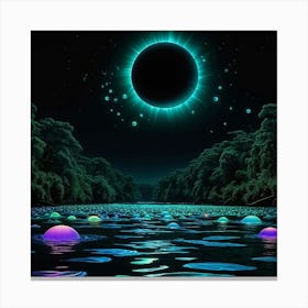 Moon Glows In The Dark Canvas Print