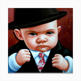 Baby In A Suit Canvas Print