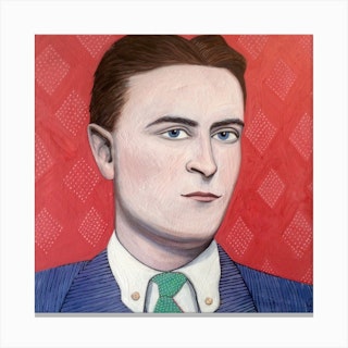 F Scott Fitzgerald Square Canvas Print