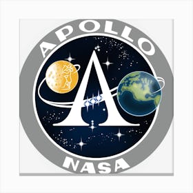 Apollo Program Apollo 11 Apollo 18 Apollo 17 Apollo 10 Nasa Emblem Label Logo Canvas Print