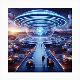 Futuristic City 93 Canvas Print