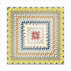 Abstract Zigzag Pattern Geometric Canvas Print