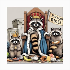 Raccoons Rule Canvas Print