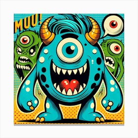 Pop Monsters Canvas Print