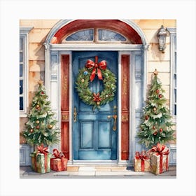 Christmas Door 193 Canvas Print