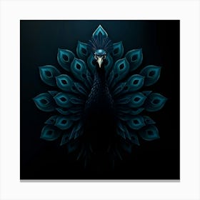 Eerie, Creepy Atmosphere Logo For A Peacock Hallway Wall Poster Canvas Print