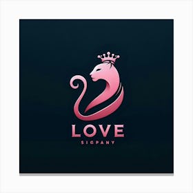 Love Logo Vector Illustration Canvas Print