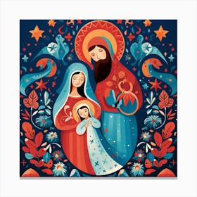 Jesus And Nativity Canvas Print