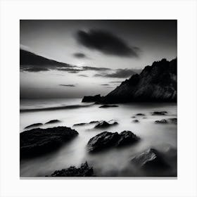 Rocky Shore At Dusk 1 Canvas Print