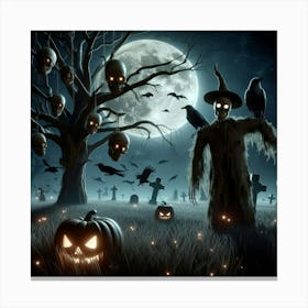 Scary Halloween Night 1 Canvas Print