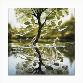Tree In Water Canvas Print