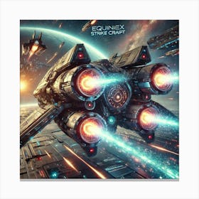 A Futuristic Sci Fi Scene Equinox Strike Craft Canvas Print