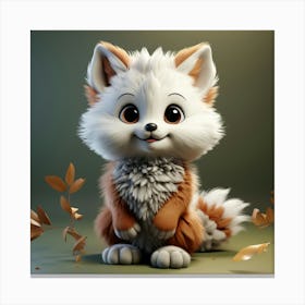 Cute Fox 64 Canvas Print