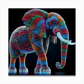 Colorful Elephant 3 Canvas Print