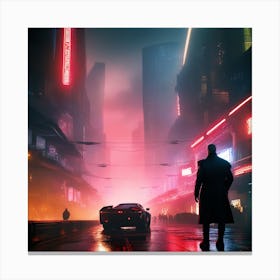 Cyberpunk City Canvas Print