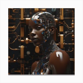 Cyborg Woman 79 Canvas Print