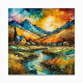 Scottish Village Canvas Print