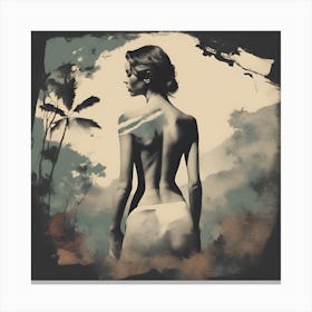 Woman'S Back Canvas Print