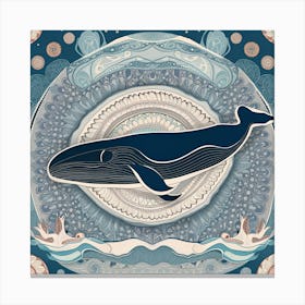 Whale In The Sea Canvas Print