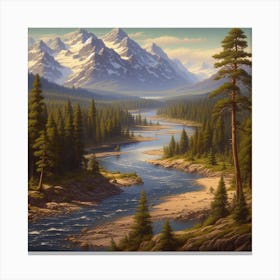 River Valley Canvas Print