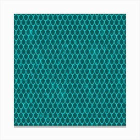 Aqua Shade Mermaid Pattern Background Canvas Print