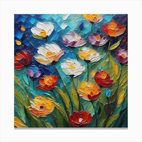 Flowers In The Garden Canvas Print