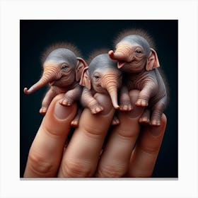 Baby Elephants Canvas Print