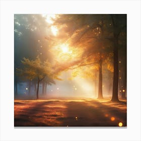 Sunrise In The Forest 6 Canvas Print