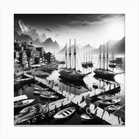 Black And White Painting Canvas Print