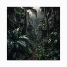 Lost jungle village Canvas Print