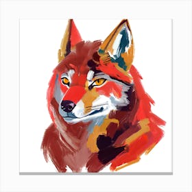 Red Wolf 03 Canvas Print