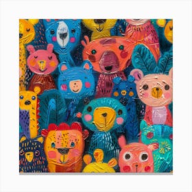 Bears In The Forest Canvas Print